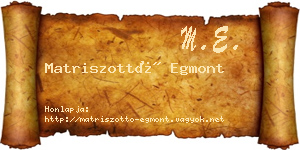 Matriszottó Egmont névjegykártya